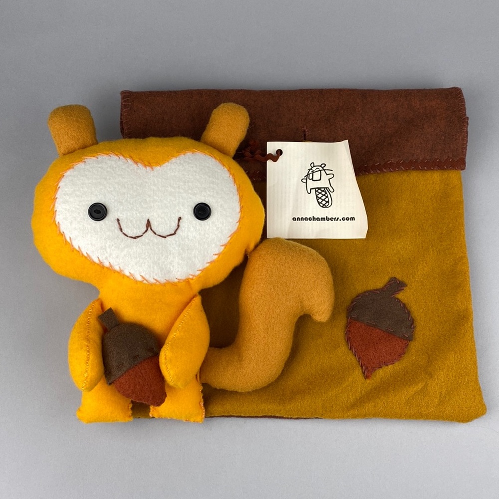 Handmade Art Toy Squirrel Plush "Taloola" Stuffed Animal Anna Chambers